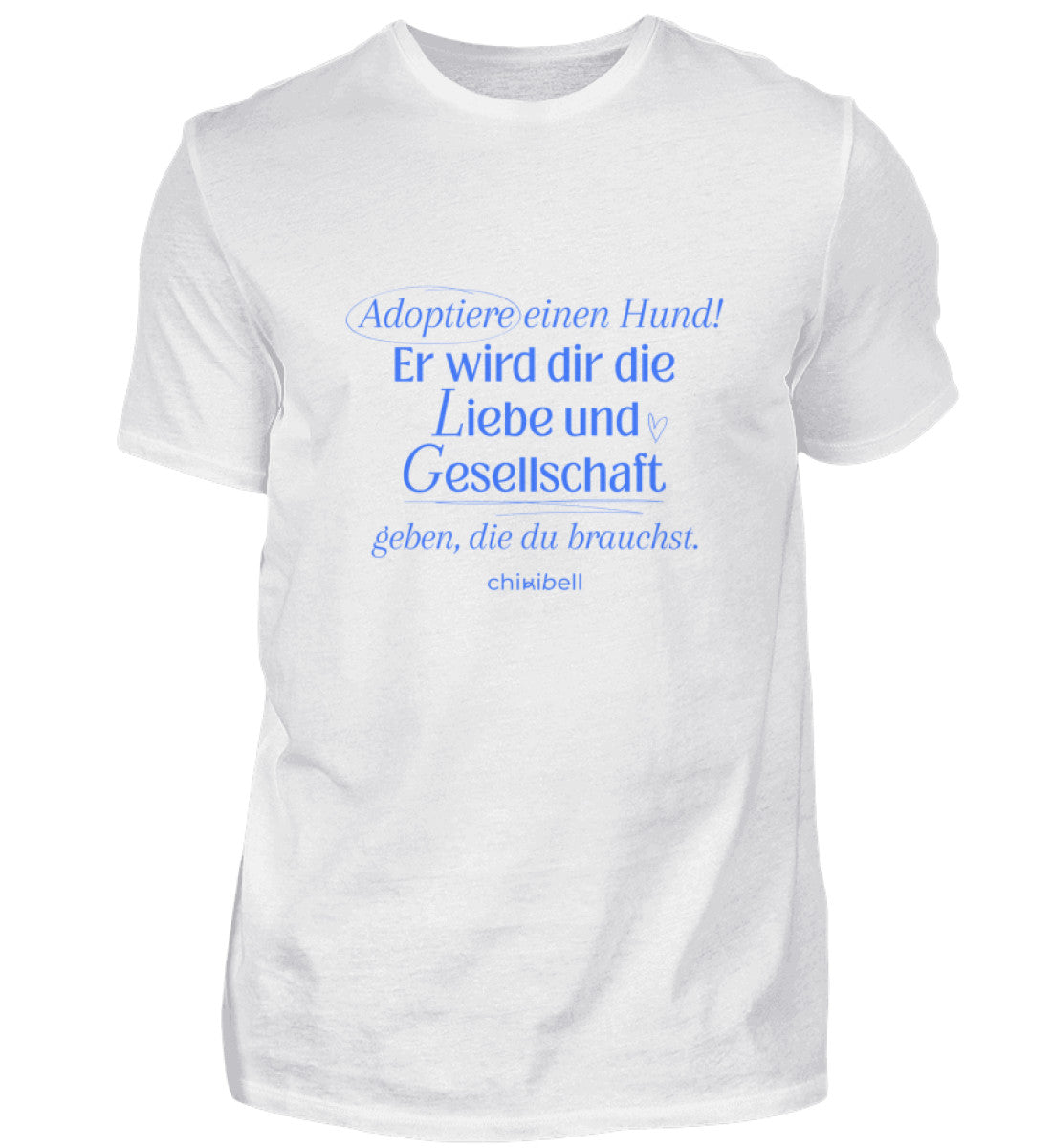 Herren T-Shirt: "Adoptiere einen Hund"