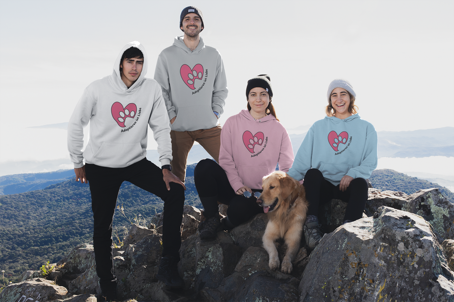 Unisex Hoodie: "Adoptieren ist Liebe"