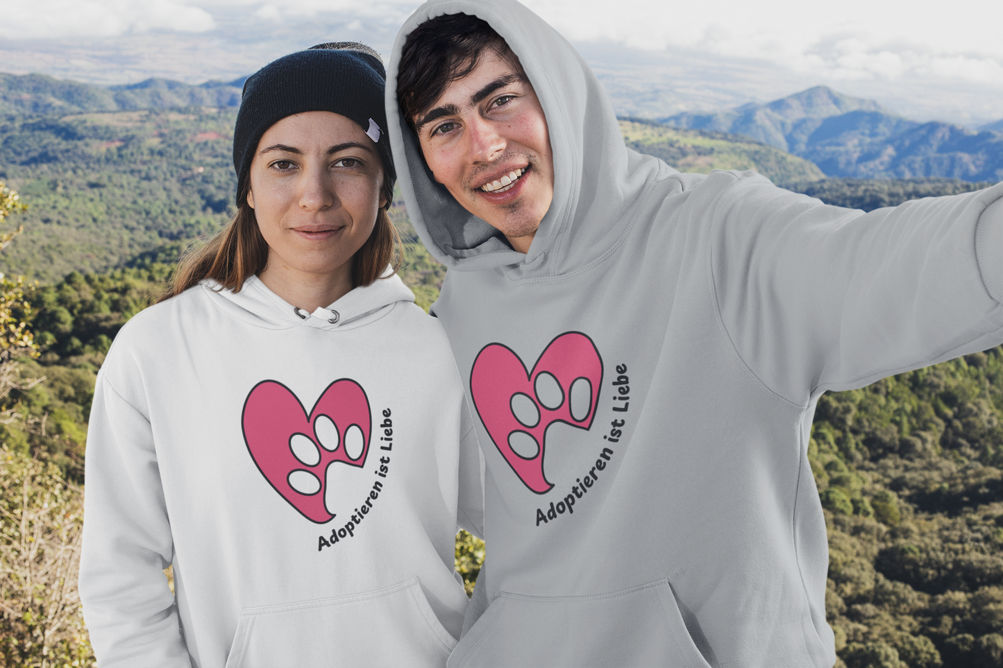 Unisex Hoodie: "Adoptieren ist Liebe"