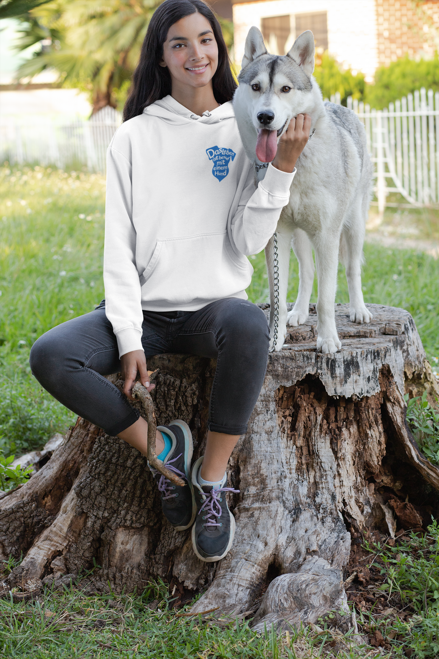 Unisex Hoodie: "Das Leben ist besser mit einem Hund"