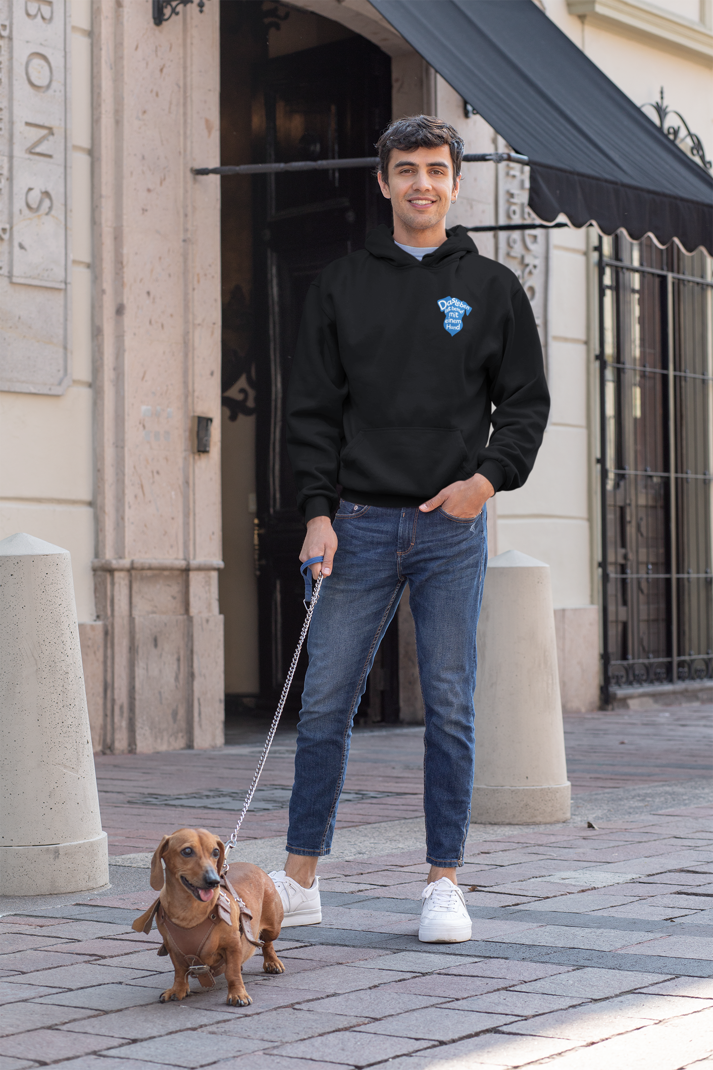Unisex Hoodie: "Das Leben ist besser mit einem Hund"