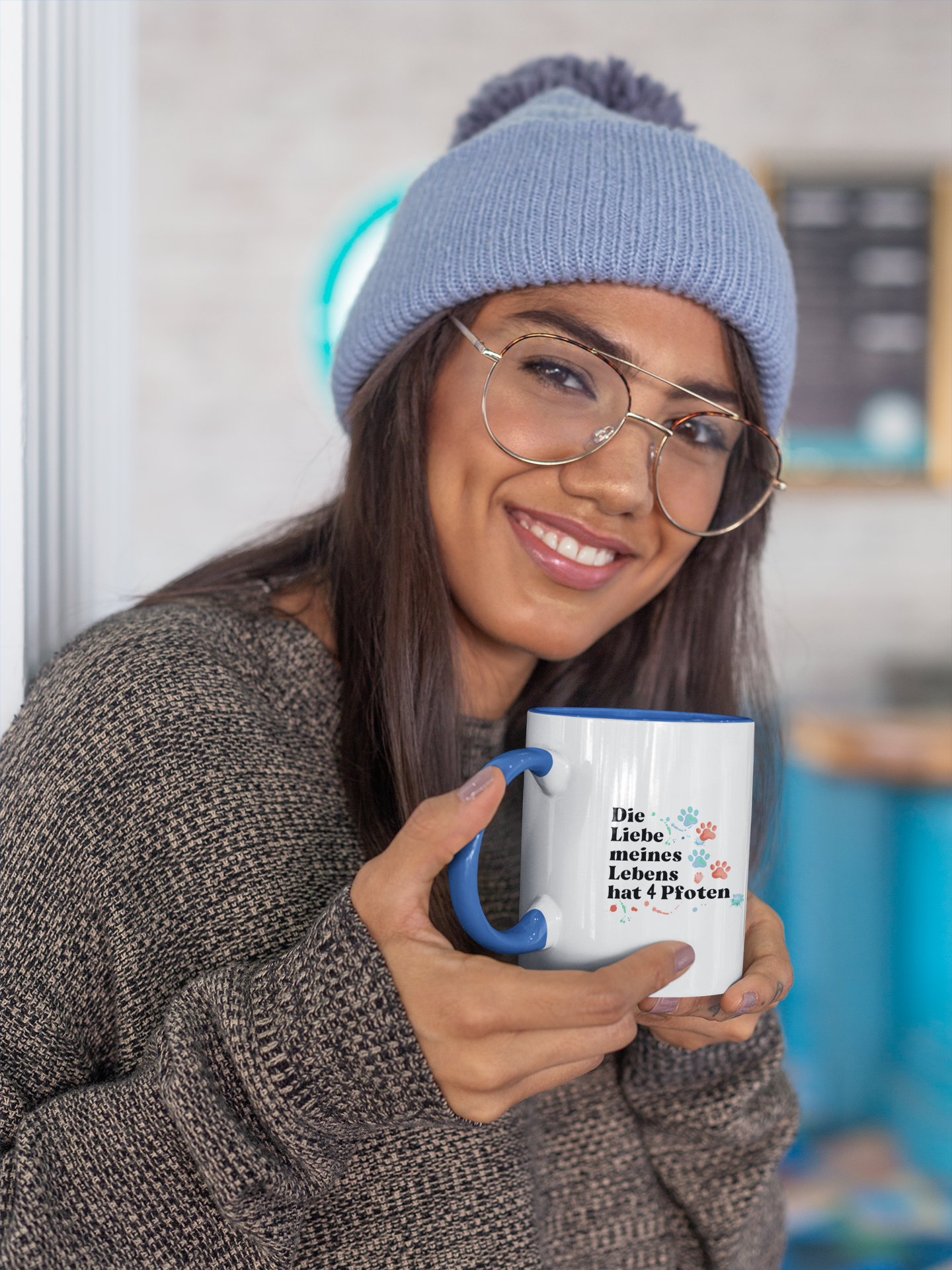 Zweifarbige Tasse: "Die Liebe meines Lebens"