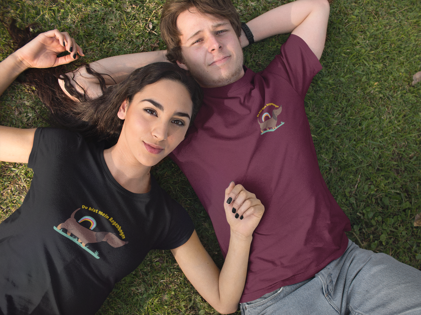 Herren T-Shirt: "Du bist mein Regenbogen"