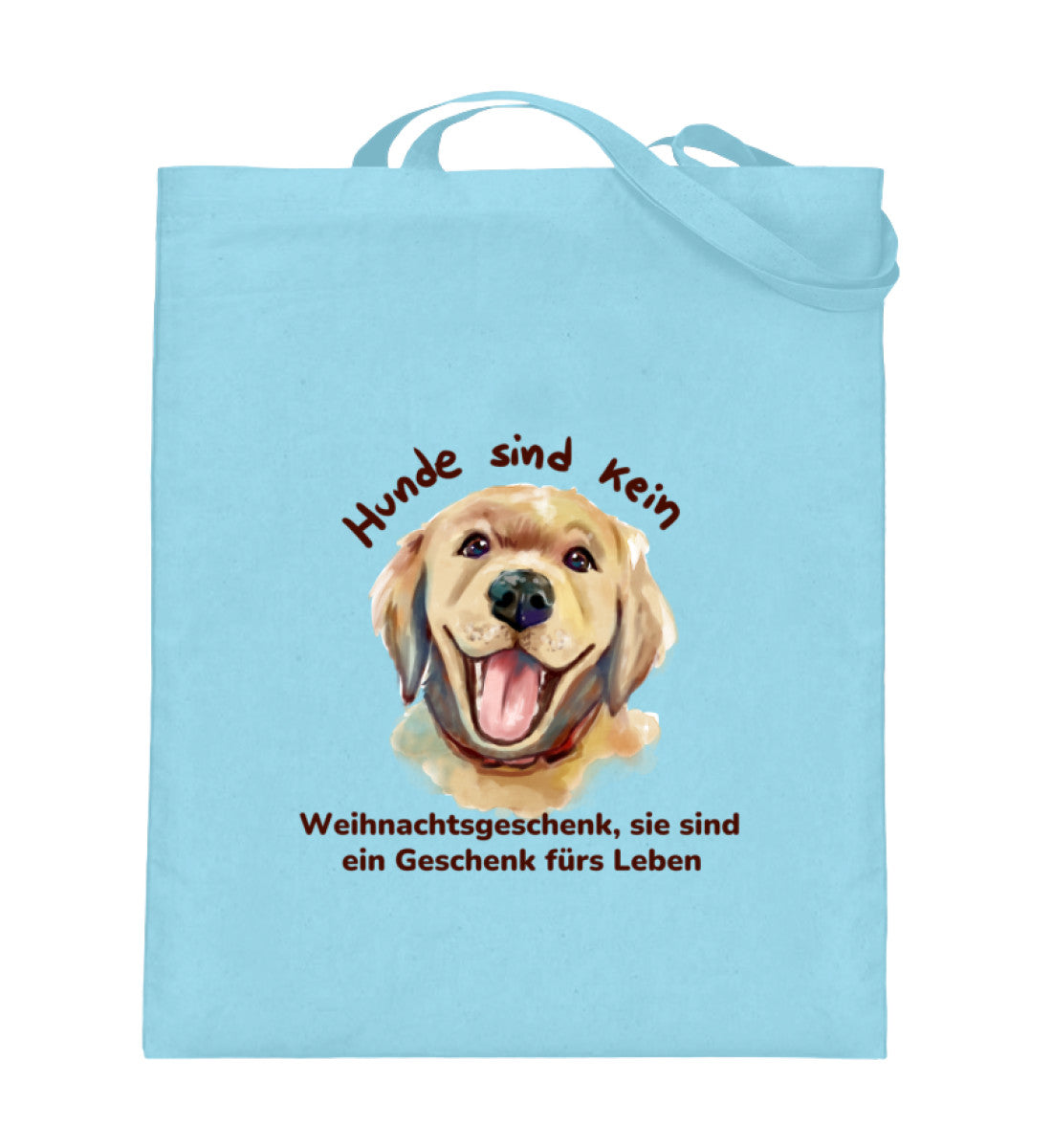 Einkaufstasche (mit langen Henkeln): "Hunde sind kein Weihnachtsgeschenk"