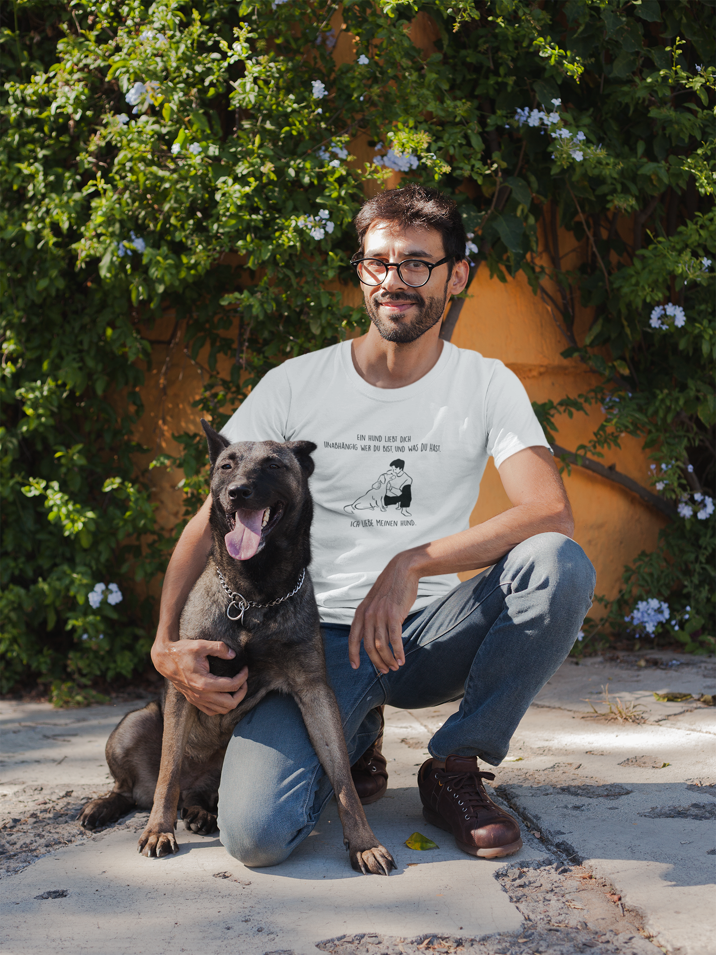 Herren T-Shirt: "Ich liebe meinen Hund"