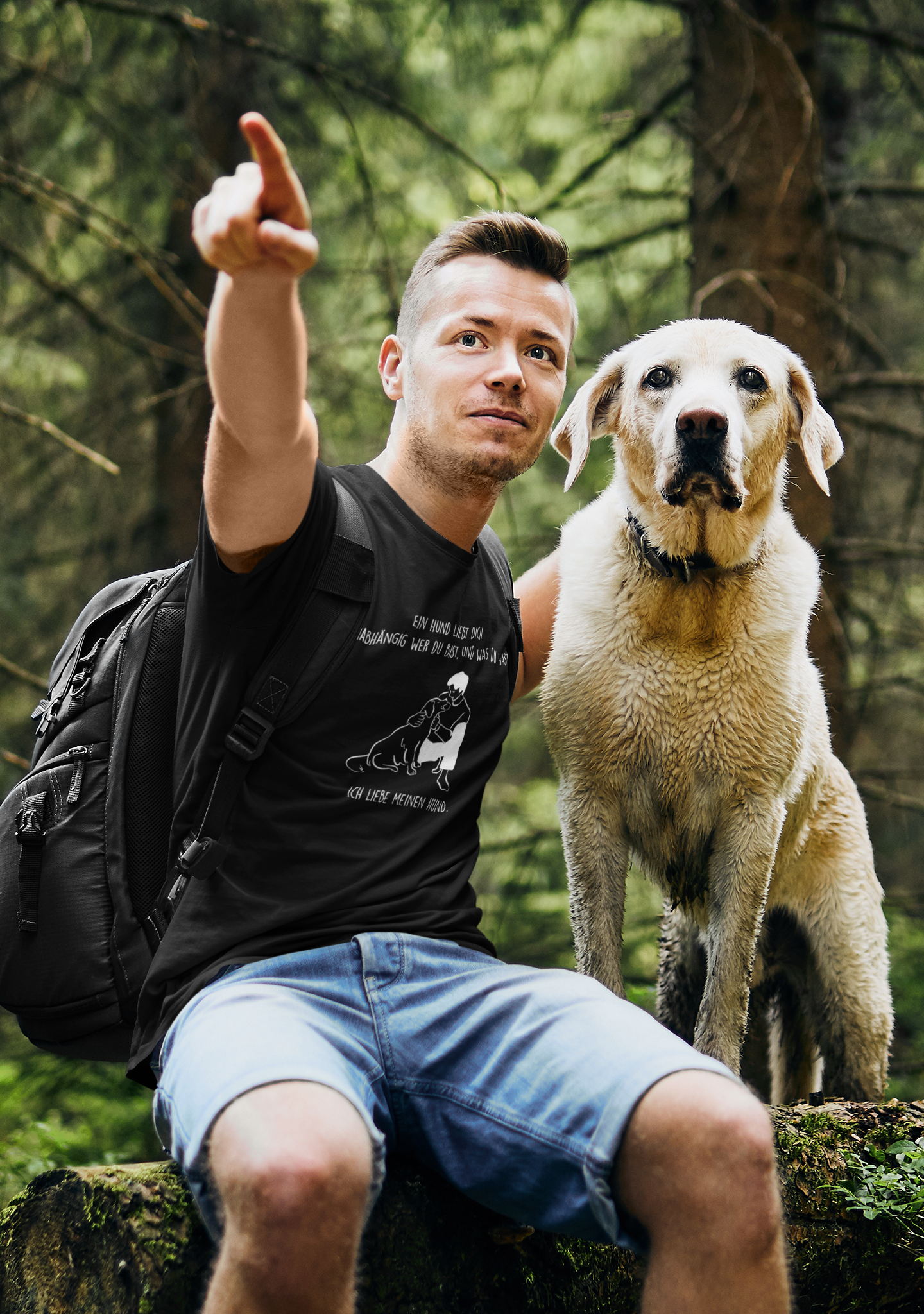 Herren T-Shirt: "Ich liebe meinen Hund"