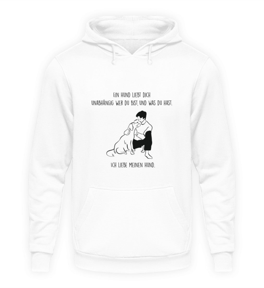 Herren Hoodie: "Ich liebe meinen Hund"