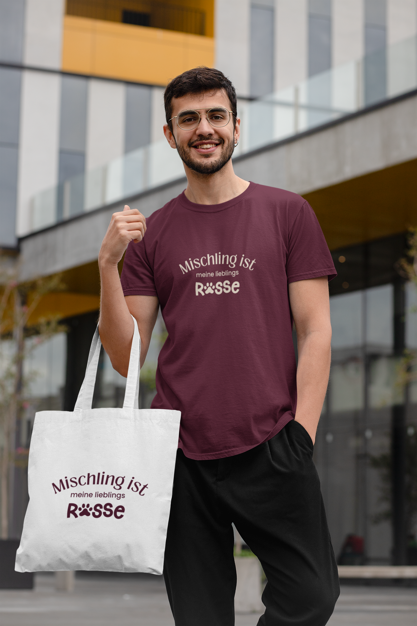 Einkaufstasche (mit langen Henkeln): "Mischling"