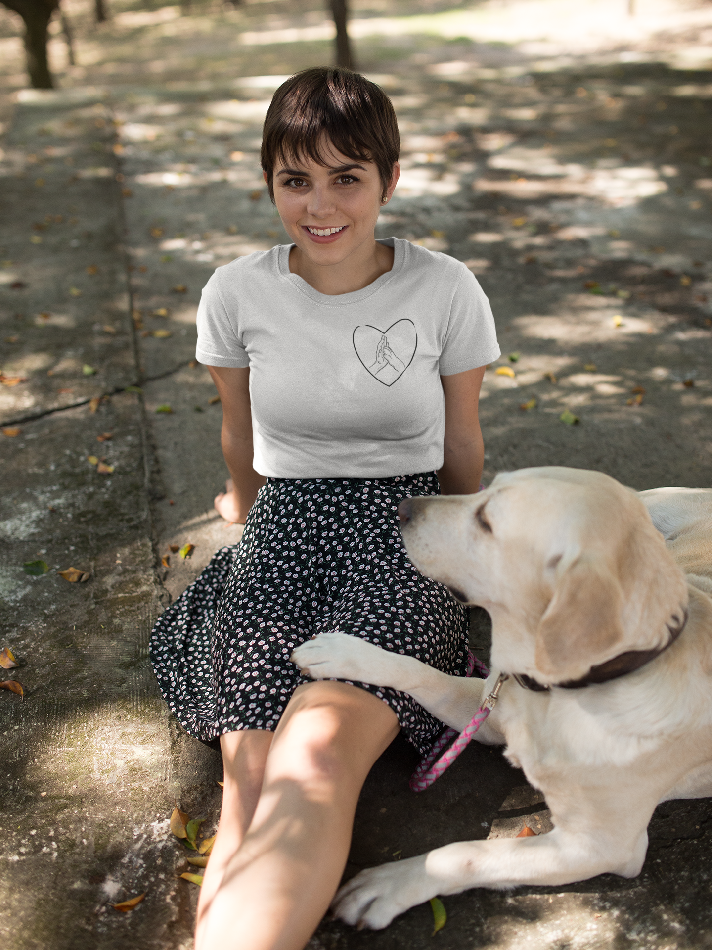 Damen T-Shirt "Hand + Pfote"