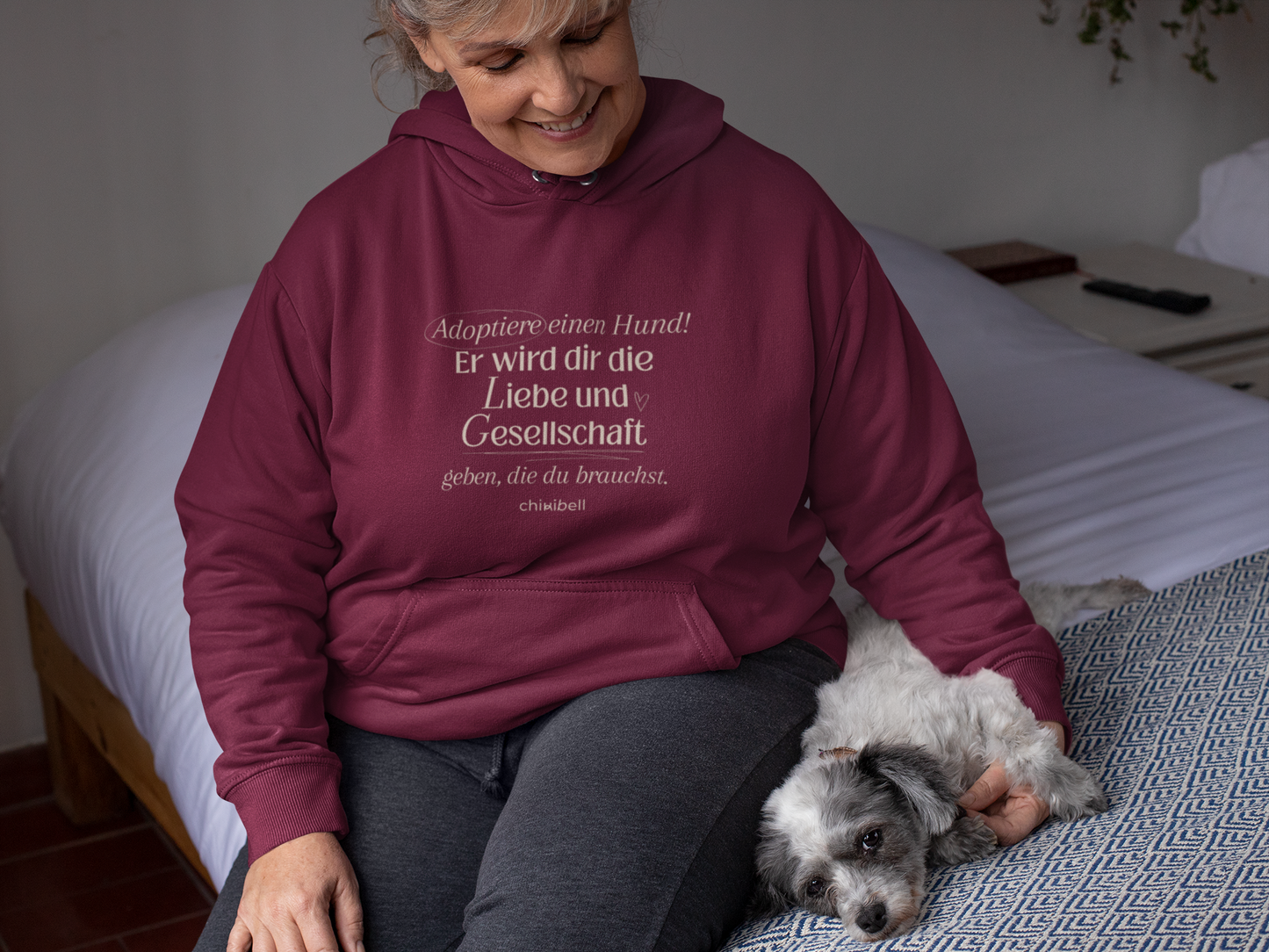 Unisex Hoodie: "Adoptiere einen Hund"