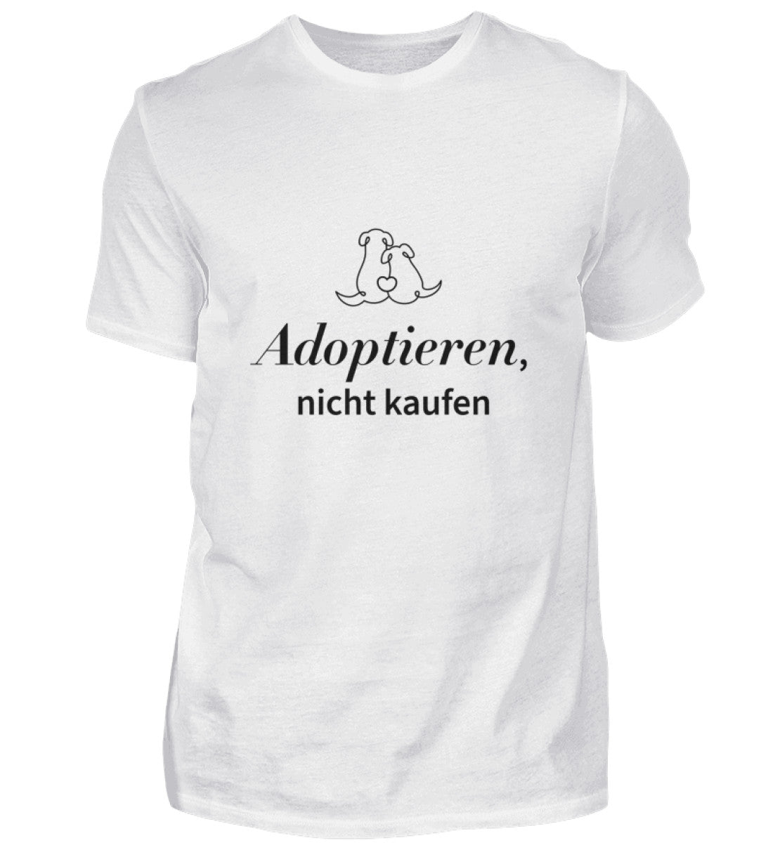 Herren T-Shirt: "Adoptieren, nicht kaufen"