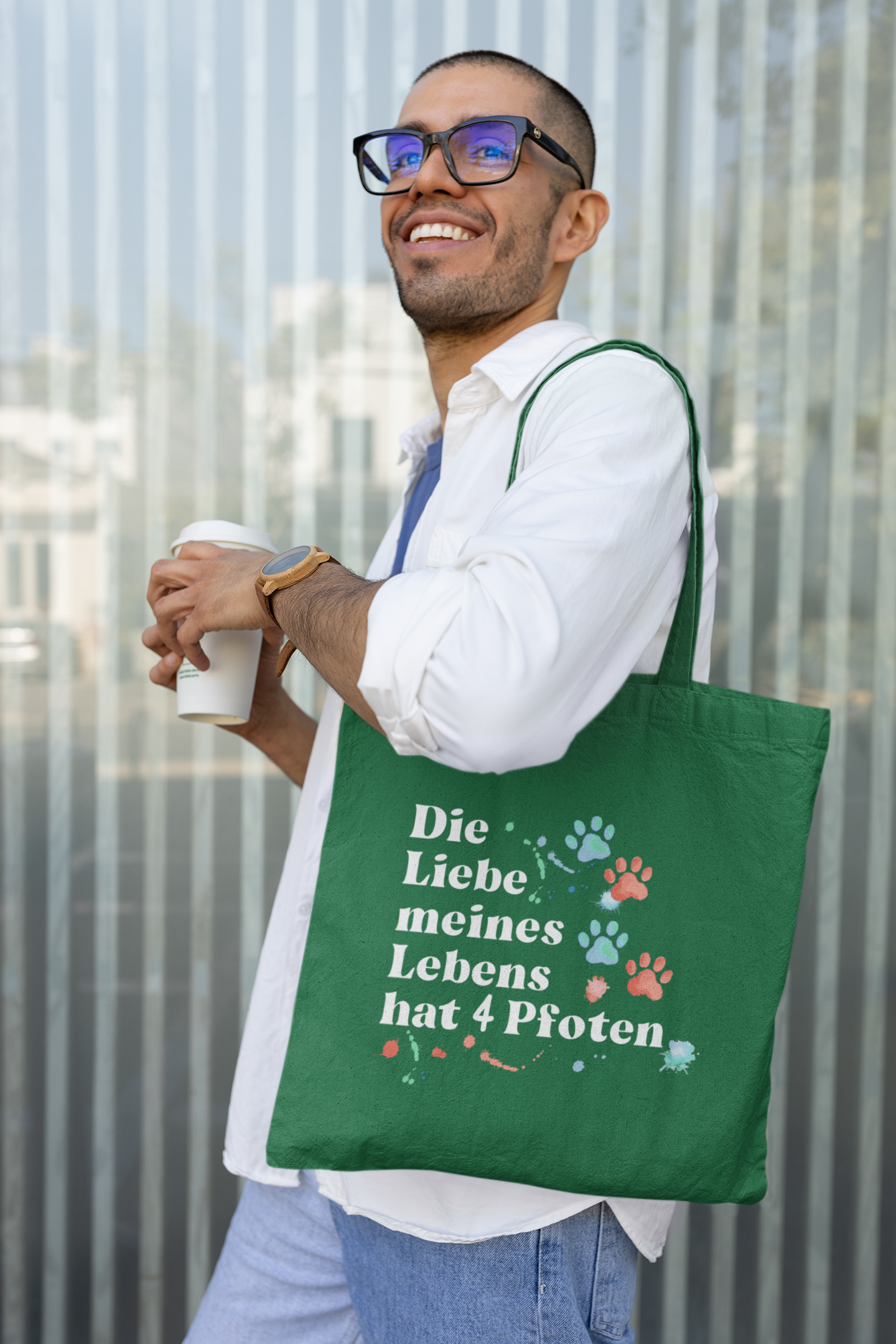 Einkaufstasche (mit langen Henkeln): "Die Liebe meines Lebens"