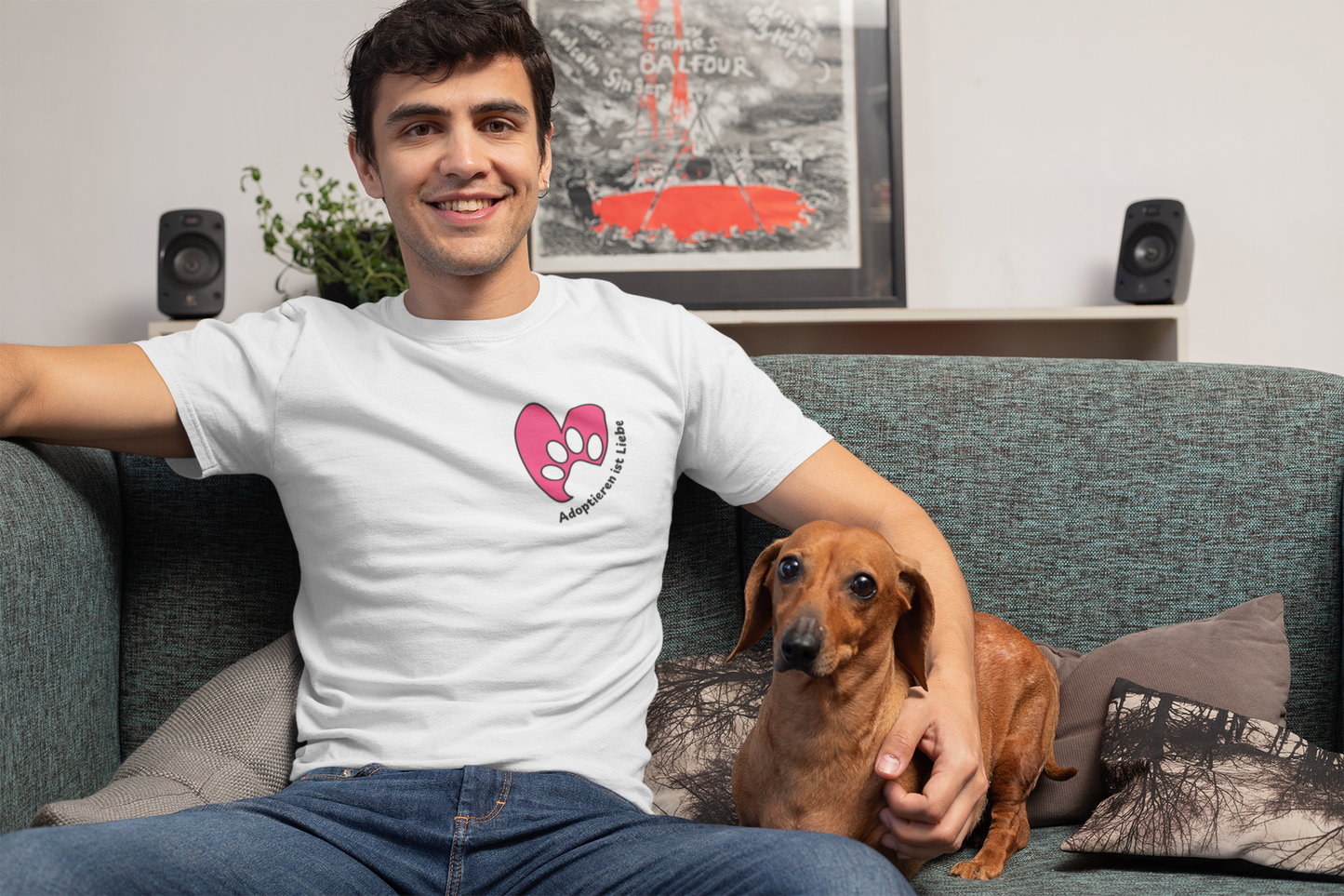 Herren T-Shirt "Adoptieren ist Liebe"
