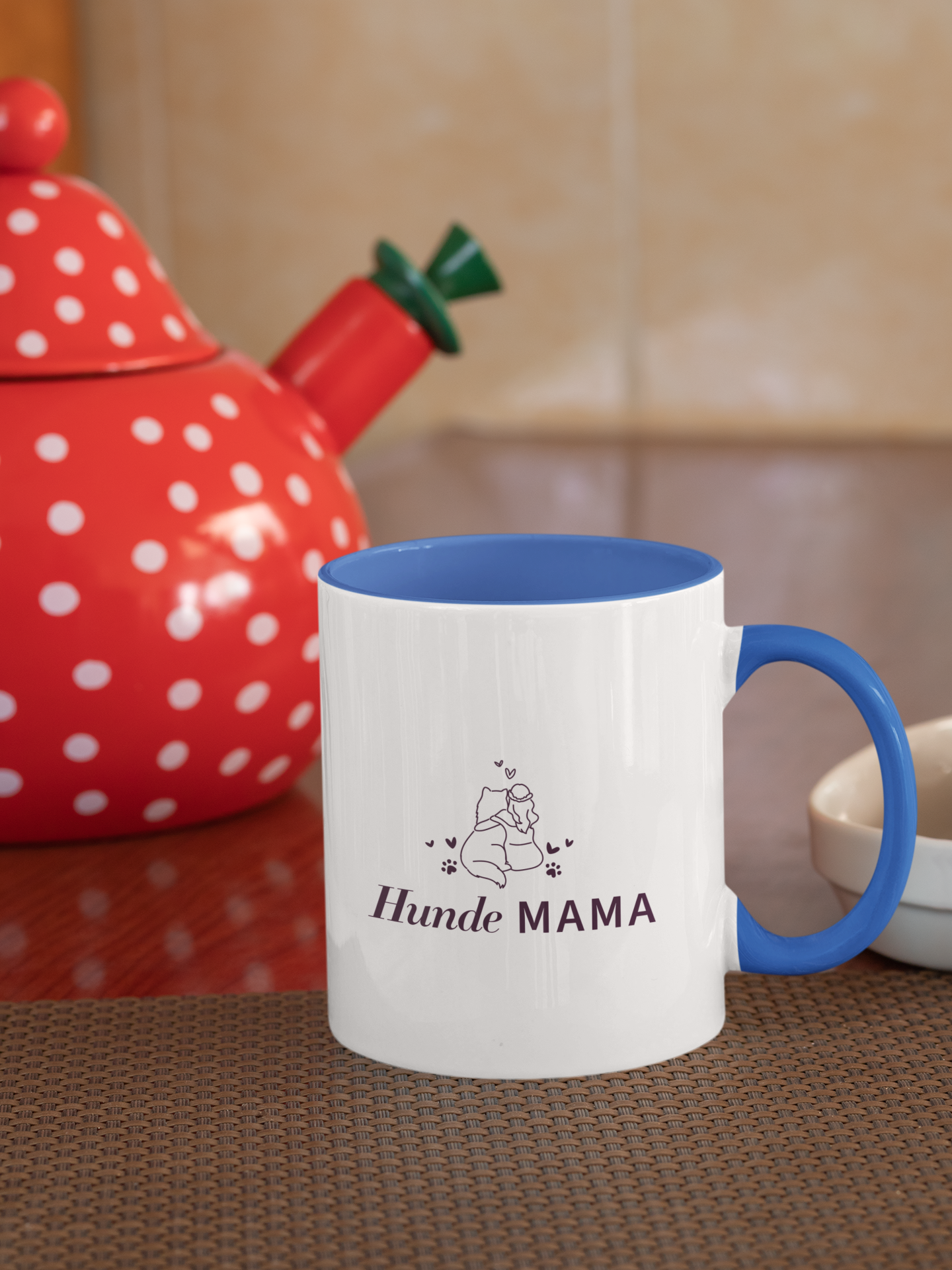 Zweifarbige Tasse: "Hunde Mama"