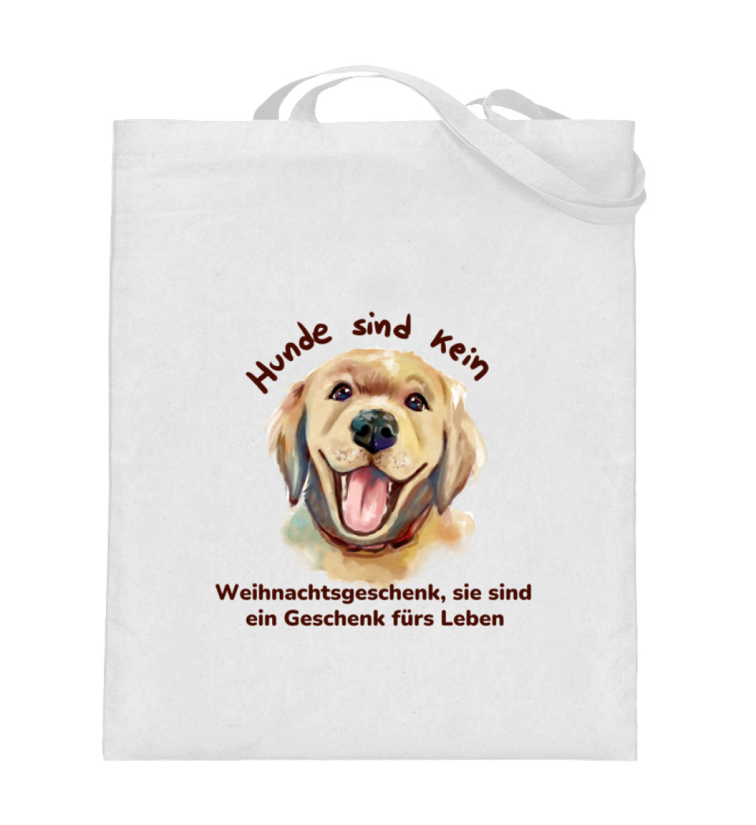 Einkaufstasche (mit langen Henkeln): "Hunde sind kein Weihnachtsgeschenk"